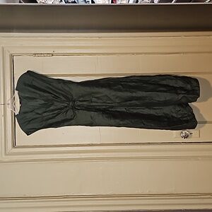 After 5 knotted green dress